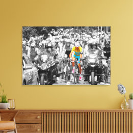 Impressão Em Tela Camisa Amarela do Tour de France Peloton Corrida d
