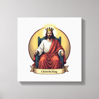Impressão Em Tela Camisa Cristã de Gravação Vintage Cristo o Rei