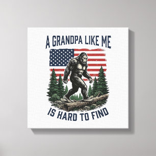Impressão Em Tela Camisa de bandeira americana vintage Bigfoot Grand
