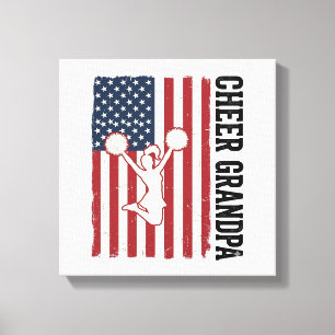 Impressão Em Tela Camisa de bandeira vintage patriótica de torcida d