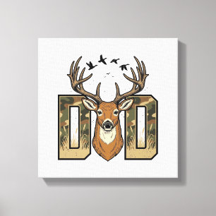 Impressão Em Tela Camisa de caça ao veado Pai Camo Buck Vector Desig