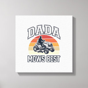 Impressão Em Tela Camisa de Cortador de Grama Vintage Dada Mows Best
