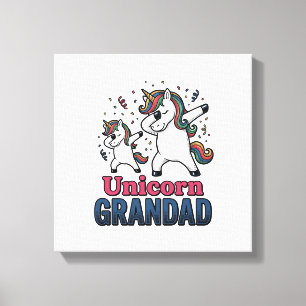 Impressão Em Tela Camisa de desenho de gravura vintage do avô unicór