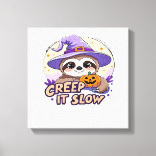 Impressão Em Tela Camisa de Halloween de Preguiça Fofa � Divertido R