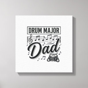 Impressão Em Tela Camisa de música vintage do maestro de tambor pai 