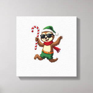 Impressão Em Tela Camisa de Natal Sloth Elf Peppermint Candy Cane Gi