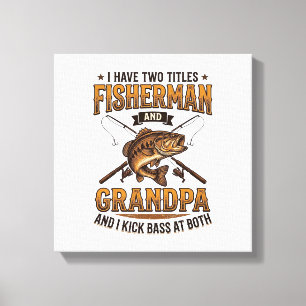 Impressão Em Tela Camisa de Pesca com Gravura Vintage Avô Pescador_