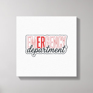 Impressão Em Tela Camisa de tipografia do departamento de emergência