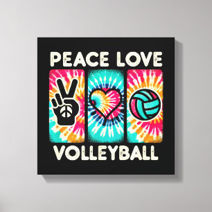 Impressão Em Tela Camisa De Voleibol Para Mulheres Adolescentes Amor