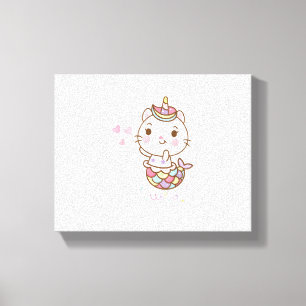 Impressão Em Tela Camisa do Cat Unicorn - Mermaid Cat da Unicat acre