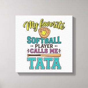 Impressão Em Tela Camisa do Jogador de Softbol Favorito Me Chama TAT