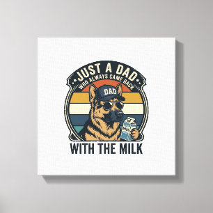 Impressão Em Tela Camisa engraçada do pai com design retrô de leite 