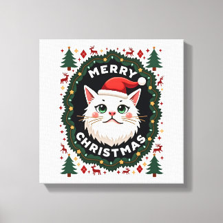Impressão Em Tela Camisa Feia de Natal do Gato Smudge  (1)