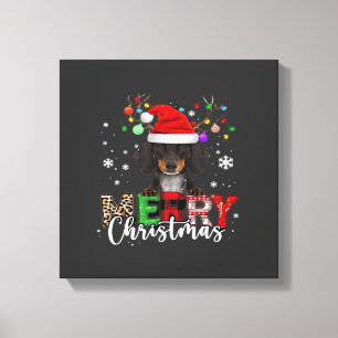 Impressão Em Tela Camisa Oversized Cachorro Dachshund Papai Noel Nat