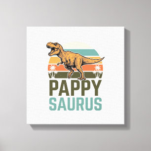Impressão Em Tela Camisa Pappysaurus Dinossauro Engraçado Vintage Pô