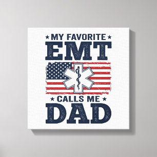Impressão Em Tela Camisa Patriótica Vintage Me Chama De Pai EMT Favo