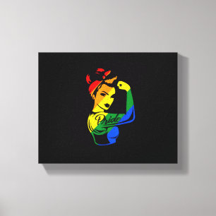Impressão Em Tela Camisa-T LGBT do Orgulho Arco-Íris