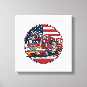 Impressão Em Tela Camisa Vector Círculo Bandeira Americana Caminhão