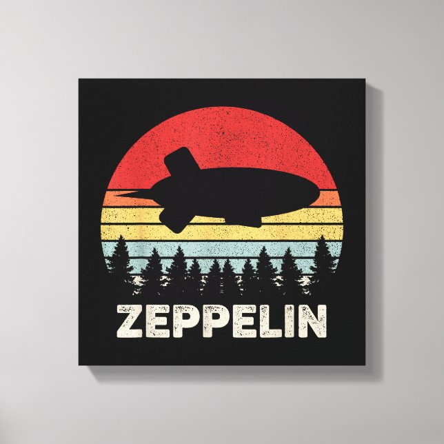 Impressão Em Tela Camisa Vintage Retro Zeppelin Dirigible Aeróstato (Frente)