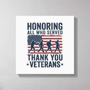 Impressão Em Tela Camiseta Agradecendo a Todos os Veteranos que Serv