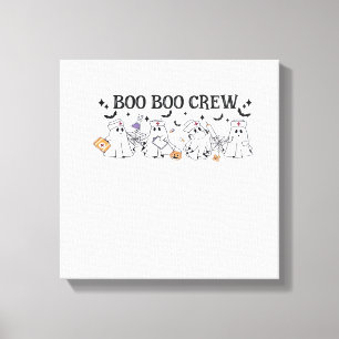 Impressão Em Tela Camiseta Clássica de Halloween da Equipe Boo Boo