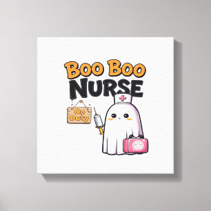 Impressão Em Tela Camiseta Clássica Enfermeira Boo Boo de Plantão