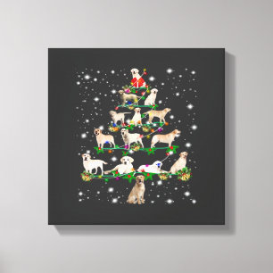 Impressão Em Tela Camiseta Clássica Funny Labrador Retriever Christm
