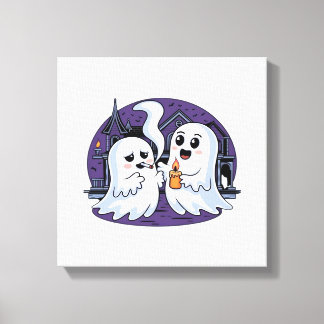 Impressão Em Tela Camiseta Clássica Spooky Buddies A Halloween Haunt