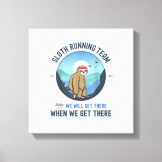Impressão Em Tela Camiseta de corrida de preguiça T-Shirt