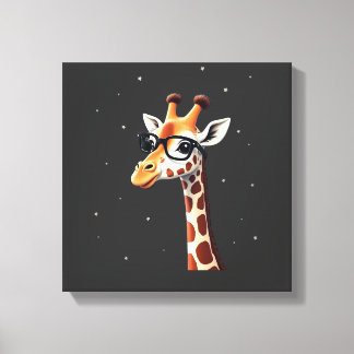 Impressão Em Tela Camiseta de Girafa Hipster de Boas Temporadas Masc