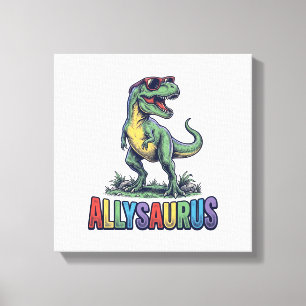 Impressão Em Tela Camiseta de óculos de sol de dinossauro Allysaurus