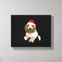 Camiseta Essencial Cocker Spaniel de Natal (Branco