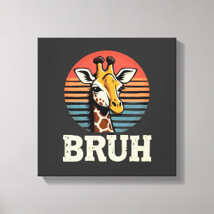Impressão Em Tela Camiseta Natalícia Alegre do Meme do Girafa Animal