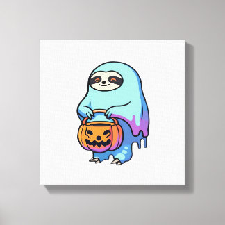 Impressão Em Tela Camiseta Oversized de Halloween Fantasma de Pregui