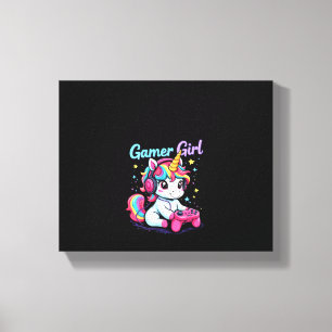 Impressão Em Tela Camiseta sem Manga Feminina Gamer Garota Gamer Uni