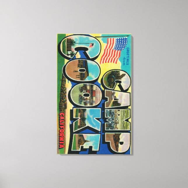 Impressão Em Tela Camp Cooke, Califórnia - Grandes Cenas de Letra (Frente)