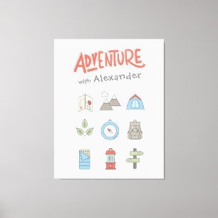 Impressão Em Tela Campanha de Aventura ao Ar Exterior Crianças Canv
