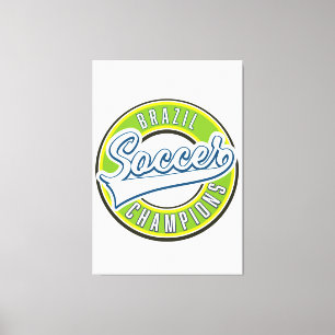 Impressão Em Tela Campeões de Futebol do Brasil