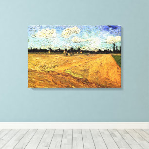 Impressão Em Tela Campo Arado (os Sulcos) por Vincent van Gogh