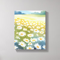 Campo de Margaridas | Pintura Floral de Prado de F