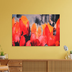 Impressão Em Tela Campo de Tulipas – Intensidade Floral Abstrata