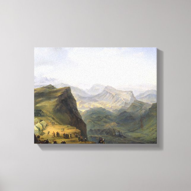 Impressão Em Tela Campo Militar russo no Daguestão, 1895 (Frente)