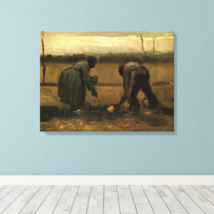 Impressão Em Tela Camponesa Plantando Batata por Vincent van Gogh