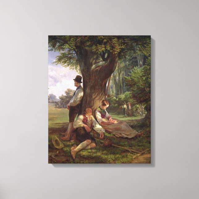 Impressão Em Tela Camponeses com Siesta, 1841 (Frente)