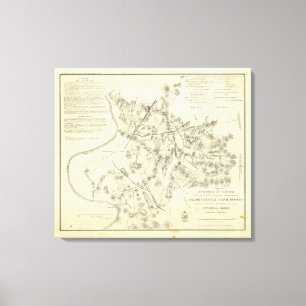 Impressão Em Tela Campos de batalha na frente de Nashville