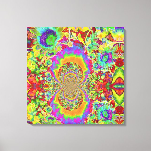 Impressão Em Tela campos de girassol para sempre - laranja (Frente)