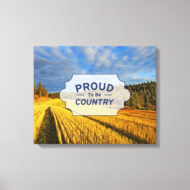 Impressão Em Tela Campos De Trigo Após Colheita (Frente)