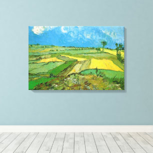 Impressão Em Tela Campos de Trigo de Van Gogh em Auvers Sob o Céu Nu