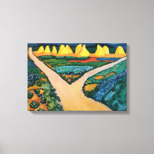 Impressão Em Tela Campos de Vegetais de August Macke, Arte Fino Vint