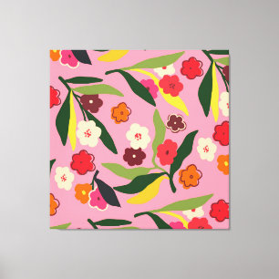 Impressão Em Tela Campos Florais Retroativos